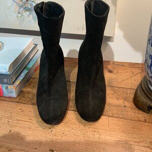 Free People Black Suede Cecile Bootie Size 41 (10.5)
